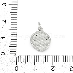 Messing micro pave klare zirkonia anhänger&nbsp;KK-G522-07P