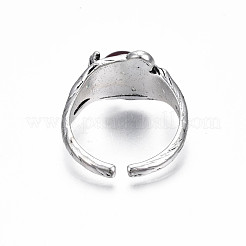 Fiore della vita con perline semitonde a polsino aperto&nbsp;RJEW-T009-49AS