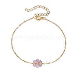 Bracciali con maglie di perline di pietre preziose miste naturali&nbsp;BJEW-JB11246