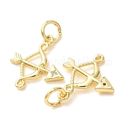 Latón micro pavimenta claro cubic zirconia encantos&nbsp;CU-E003-14G-C