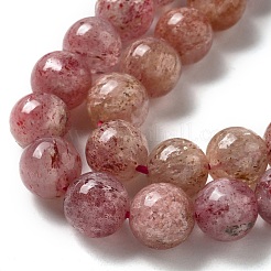 Chapelets de perles aux fraises en quartz naturel&nbsp;G-L595-C03-03