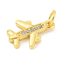 Ciondoli in ottone con placcatura a cremagliera con micro pavé di zirconi chiari&nbsp;KK-B093-26G