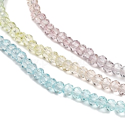 Brins de perles de verre peints transparents&nbsp;DGLA-A034-T2mm-A15