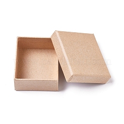 Mini scatole rettangolari in cartapesta kraft con coperchi&nbsp;CON-WH0072-85