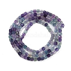Fluorit natürlichen bunten Perlen Stränge&nbsp;G-P553-E01-02