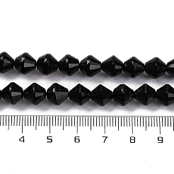 Fili di perline di onice nero naturale (tinti e riscaldati).&nbsp;G-C171-E04-01