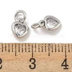 Pendenti in zirconi cubici trasparenti in micro pavè di ottone&nbsp;KK-P275-33A-P