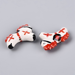 Porcellana fatti a mano perline di ceramica&nbsp;PORC-Q005-01D