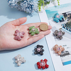 8 Stück Strass-Pavé-Perlen in 8 Farben.&nbsp;RB-ME0001-05