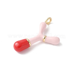 Pendentifs d'émail en laiton &nbsp;KK-E093-03G-Y-02