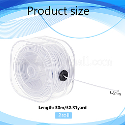 Cordon élastique rond en polyester&nbsp;EC-WH0026-018B-01