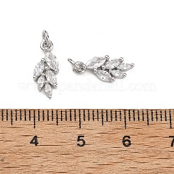 Messing klare Zirkonia Charms&nbsp;XGRQ2O365-421P