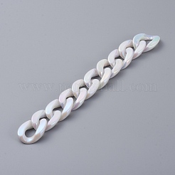 Chaînes de gourmette en perles d'imitation acryliques faites à la main&nbsp;AJEW-JB00520