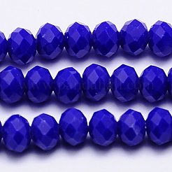 Chapelets de perle en verre imitation jade&nbsp;GLAA-F001-10x8mm-M