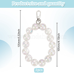 2 pendentif décoratif en perles acryliques&nbsp;HJEW-GO00097