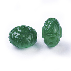 Tallado natural myanmar jade / cuentas de jade birmano&nbsp;G-L495-37