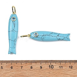 Pendentifs sculptés en turquoise synthétique&nbsp;GG-CBA8D06-01G-08