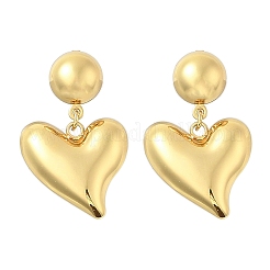 Pendientes colgantes de acero inoxidable 304 con forma de corazón&nbsp;EJEW-A125-45G