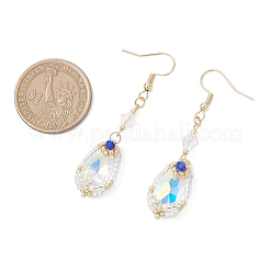 Pendientes colgantes con forma de lágrima y cuentas de vidrio hechos a mano&nbsp;EJEW-MZ00576-04