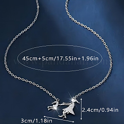 Collares colgantes de aleación con cristales y rhinestone para madre e hija&nbsp;FS-WG340FE-01