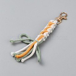 Decorazioni pendenti in cotone intrecciato fatto a mano con margherite in macramè&nbsp;DIY-WH0888-459