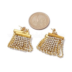Boucles d'oreilles à pampilles et chaînes en strass&nbsp;EJEW-JE05472