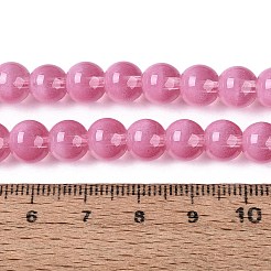 Stränge aus transparenten Glasimitat-Katzenaugenperlen&nbsp;GLAA-Q110-01B-13