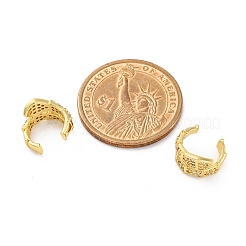 Manschettenohrringe mit Gestellplattierung aus Messing mit Mikropavé und klaren Zirkonia&nbsp;EJEW-H147-12G