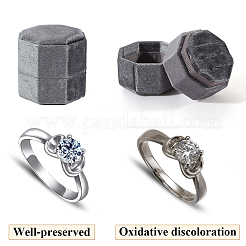 Ringbox aus Kunststoff mit Samtbezug&nbsp;VBOX-WH20003-001D