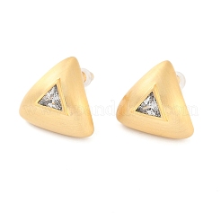Dreieckige Messing-Ziehbank-Ohrstecker&nbsp;LS-EJEW-L288-007G