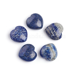 Piedra natural del amor del corazón de lapislázuli, piedra de palma de bolsillo para el equilibrio de reiki, 29.5x29.5~30.5x14.5~15.5mm