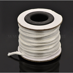 Macrame Rattail Chinese Knot Making Cords Round Nylon Braided String Threads, White, 2mm, about 10.93 yards(10m)/roll