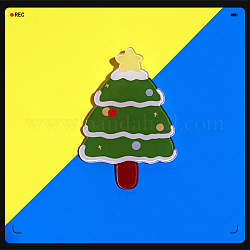 Broche acrílico con tema navideño, insignia para ropa de mochila, árbol de Navidad, 30~50mm