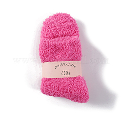 Носки из полиэстера с искусственным мехом, зимние теплые термоноски, темно-розовыми, 250x70 мм