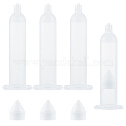 Plastic Dispensing Syringes, with Piston, Clear, 129x45x30mm, Hole: 2mm, Piston: 23x28mm, Capacity: 30ml(1.02 fl. oz)