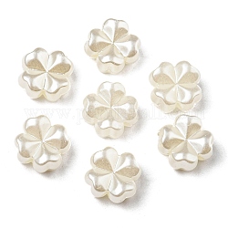 Perlas de imitación cuentas de perlas, trébol, 11x11x5.5mm, agujero: 1.6 mm