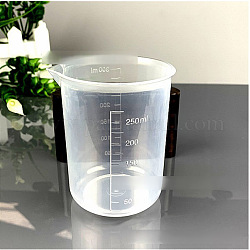 Мерный стаканчик пластиковые инструменты, прозрачные, 6.9~7.7x9.7 см, емкость: 250 мл (8.45 жидких унции)