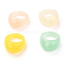 Кольца из прозрачной пластмассы, разноцветные, 6 мм, внутренний диаметр: 18 мм, 4 шт / комплект