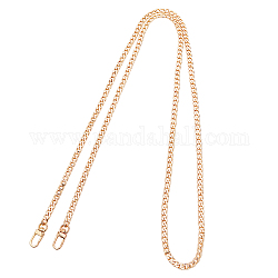 Bag Strap Chains, Iron Curb Link Chains, with Swivel Lobster Claw Clasps, Golden, 63 inch(160cm), 1 strand/box