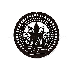 NBEADS Yoga Metal Wall Art Decor, Black Wall Hanging Decor Silhouette Wall Art for Home Bedroom Living Room Bathroom Kitchen Office Garden Hotel Wall Decoration, 30x30cm