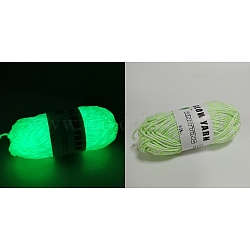 Светящиеся двухцветные полиэфирные нити, светящаяся в темноте пряжа, для ткачества, вязание крючком, светло-зеленый, 2 мм, о 53м / моток