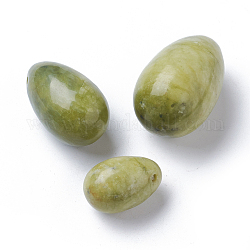 Set di pendenti in giada naturale xinyi / giada meridionale cinese, pietra d'uovo, 45~46x30 mm, 39~40x25~25.5 mm, 30~31x20~20.5 mm, foro: 1.5~2 mm, 3 pezzi / set