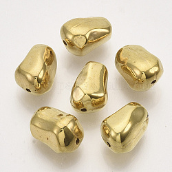 Ccb Kunststoff-Perlen, Nuggets, golden, 13x8.5x8.5 mm, Bohrung: 1.2 mm