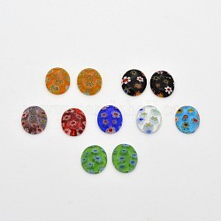 Cabuchones de cristal de murano ovales, color mezclado, 8x6x2mm