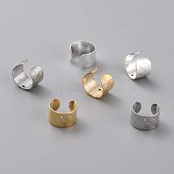 真鍮製の耳カフのパーツ  穴と星の模様で  ミックスカラー  7mm  穴：0.9mm