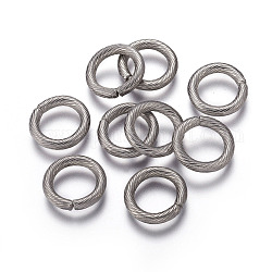 304 Edelstahl offenen Ringe springen, Edelstahl Farbe, 10 Gauge, 14.5x2.5 mm, Innendurchmesser: 9.5 mm
