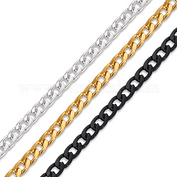 Yilisi 6m 3 цвета витые цепи из оксидированного алюминия, бордюрные цепи, цепи с алмазной огранкой, несварные, без свинца и без никеля , разноцветные, 12x7x2 мм, 6.58 фут (2 м) / цвет