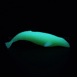 Пластиковые украшения в форме кита, светящийся / светится в темноте, для силиконовых форм своими руками, белые, 33x12x7 мм, коробка: 40x34.5x18.5 мм