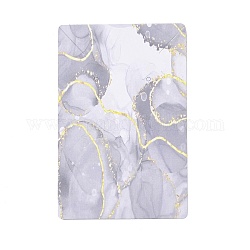Tarjetas de exhibición de joyería de papel de cartón estampado en caliente, para colgar pendientes y collar, Rectángulo, gris claro, 9x6x0.04 cm, agujero: 1.6 mm