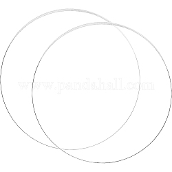 Benecreat 2 pcs 8 pouces feuille acrylique transparente cercle rond dis feuille acrylique pour la décoration, signe de bureau, sous-verres et autres projets de bricolage